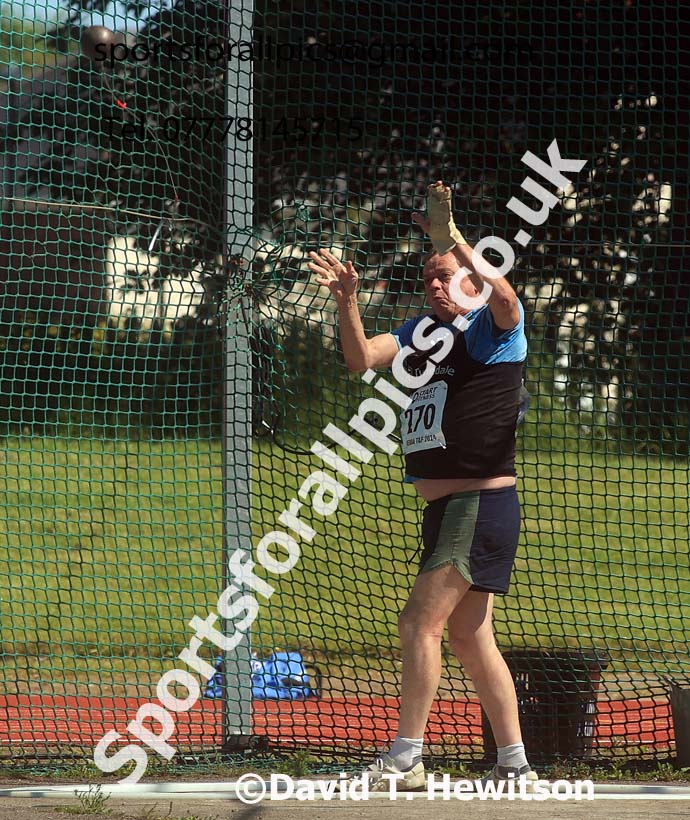 Mens hammer, 2024 NE Masters Track and Field Champs., Monkton Stadium, Jarrow.  Photo: David T. Hewitson/Sports for All Pics